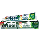 Pasta dental Neem Esencial 5 en 1 crema dental ofrece frescura y cuidado del esmalte de forma natural.
