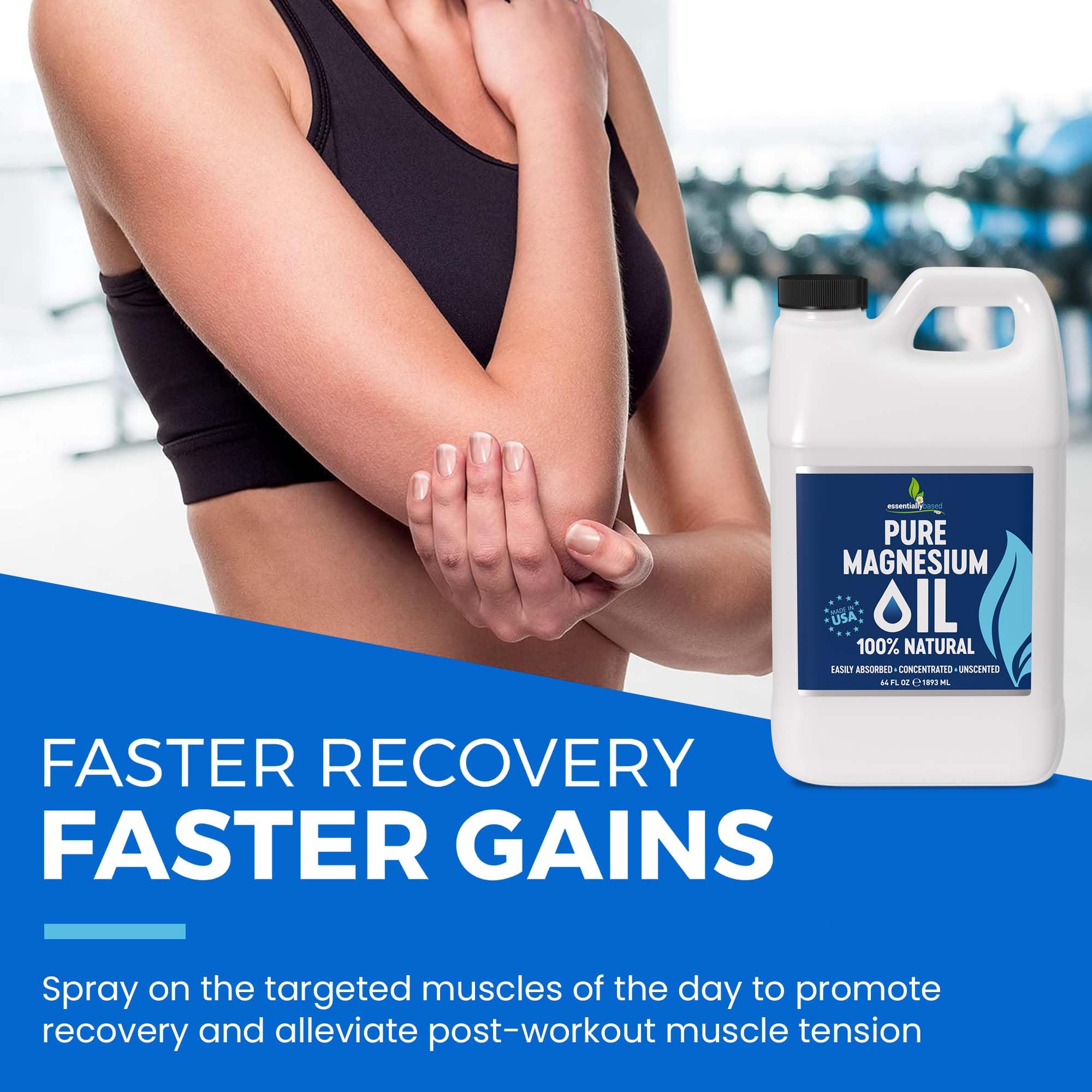 essentiallybased Aceite Magnesium Spray, enfoque dolor-muscular, alivio potencial de molestias leves