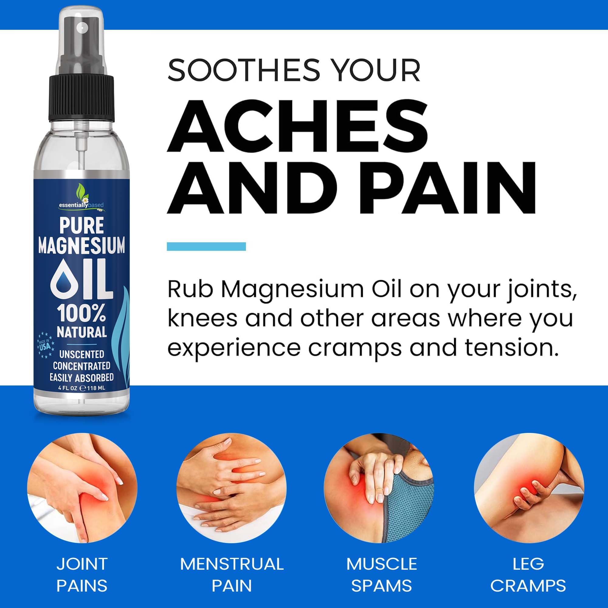 Aplicación corporal de magnesio de EssentiallyBased para piel suave