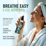essentiallybased eucalipto difusion aromaterapia 8oz: aroma envolvente para ducha y ambiente.
