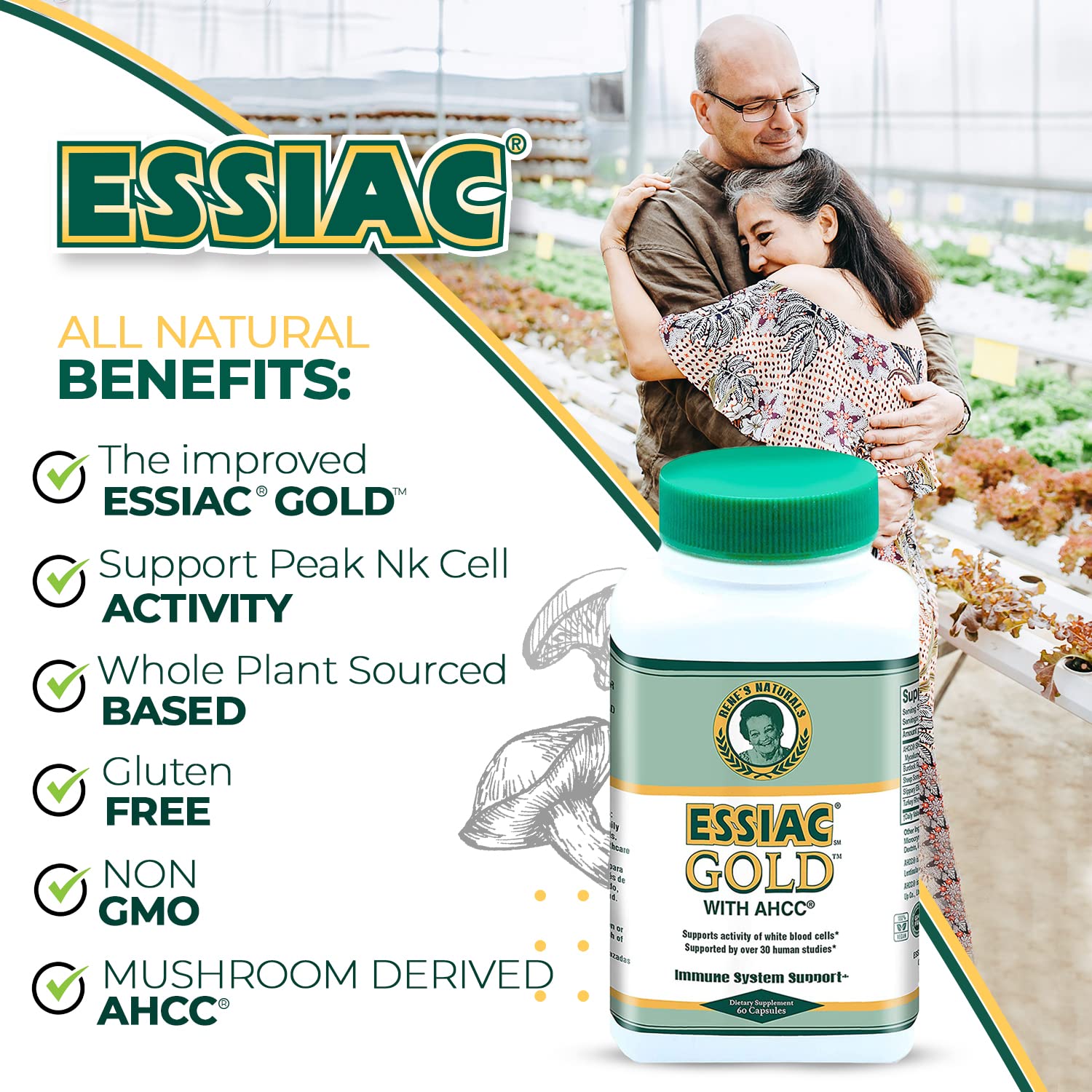 Essiac Gold: detalle del uso diario y dosis indicada.