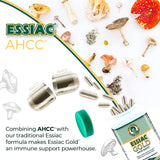 Essiac Gold y entorno natural que sugiere cuidado botánico.