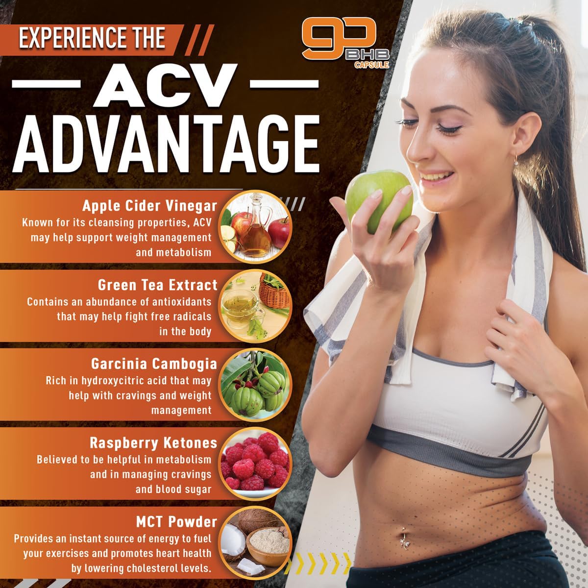 Estilo de vida saludable con Purely Optimal Keto BHB ACV.