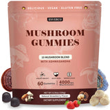 Gomitas Esverco de melena de león con Ashwaganda en frasco para energía sostenida