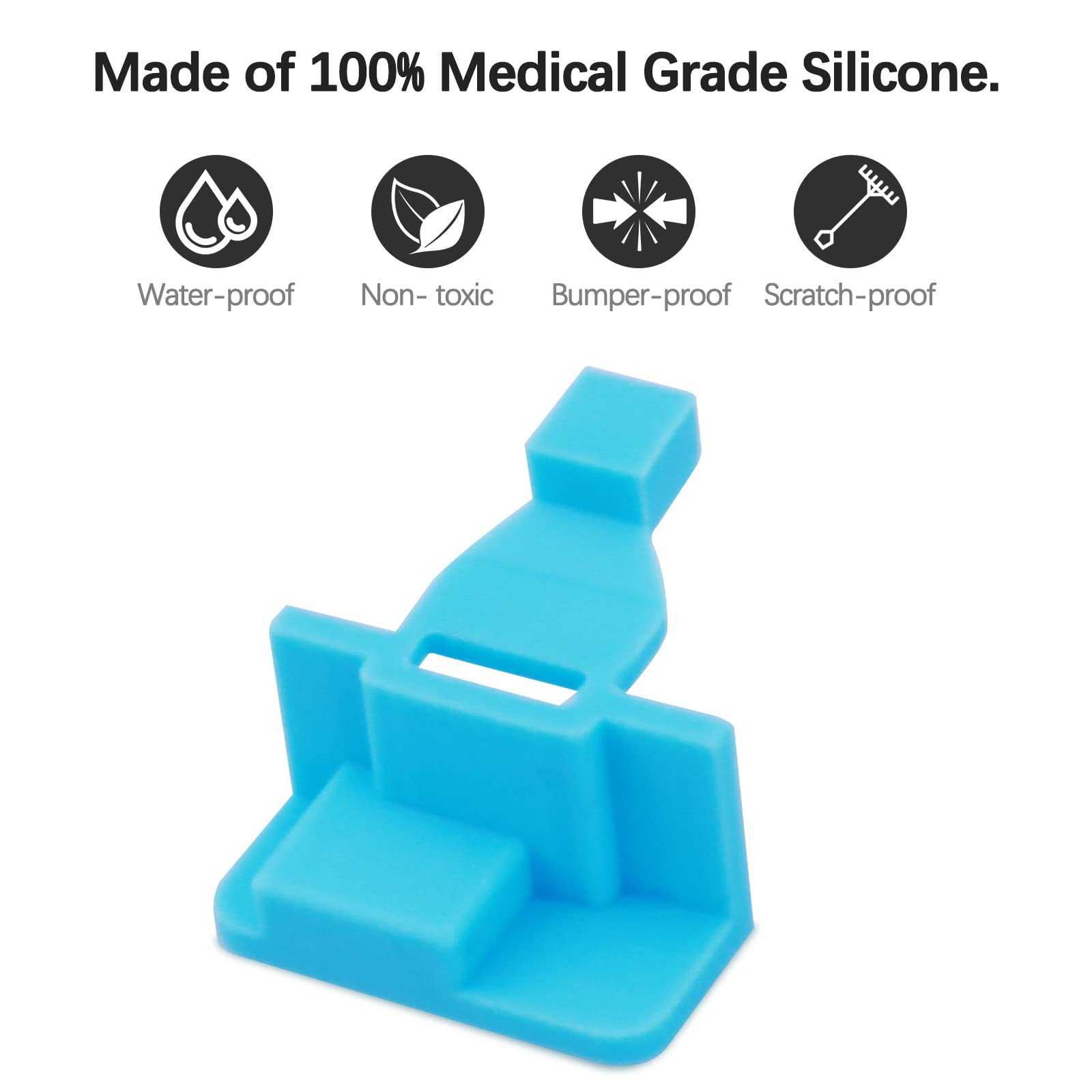 Material seguro 100%, silicona libre de químicos.