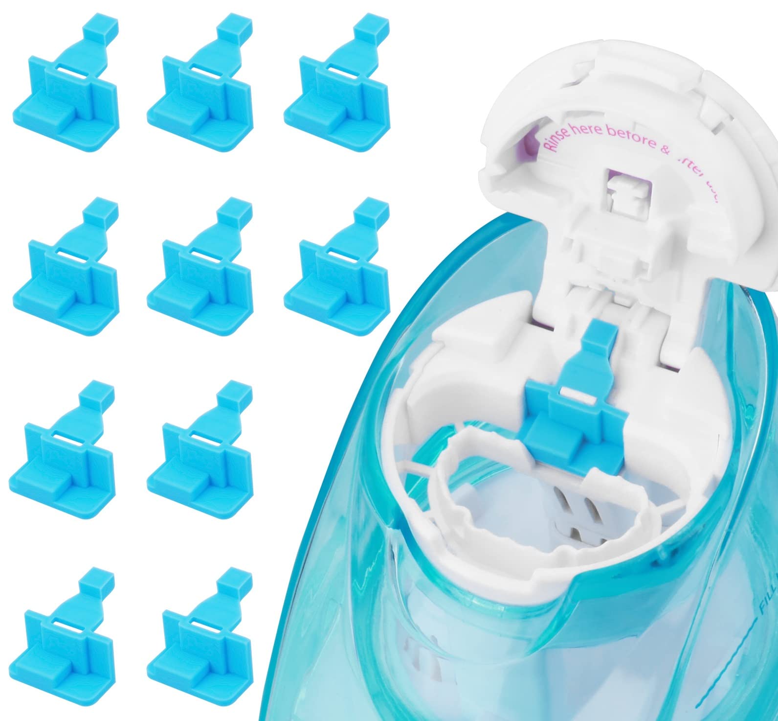 ETCBNIU pods de agua salina de silicona, compatibles con Naväge, uso limpio y reutilizable.