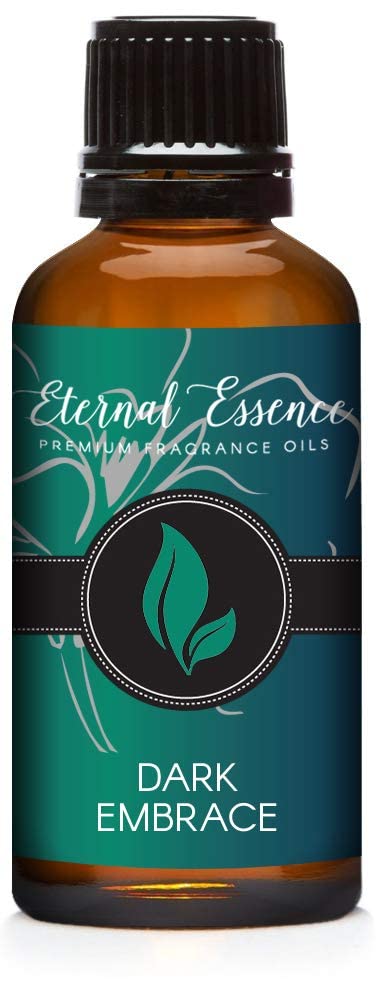 Dark Embrace de Eternal Essence Oils, botella-30ml-ámbar para velas y jabones.