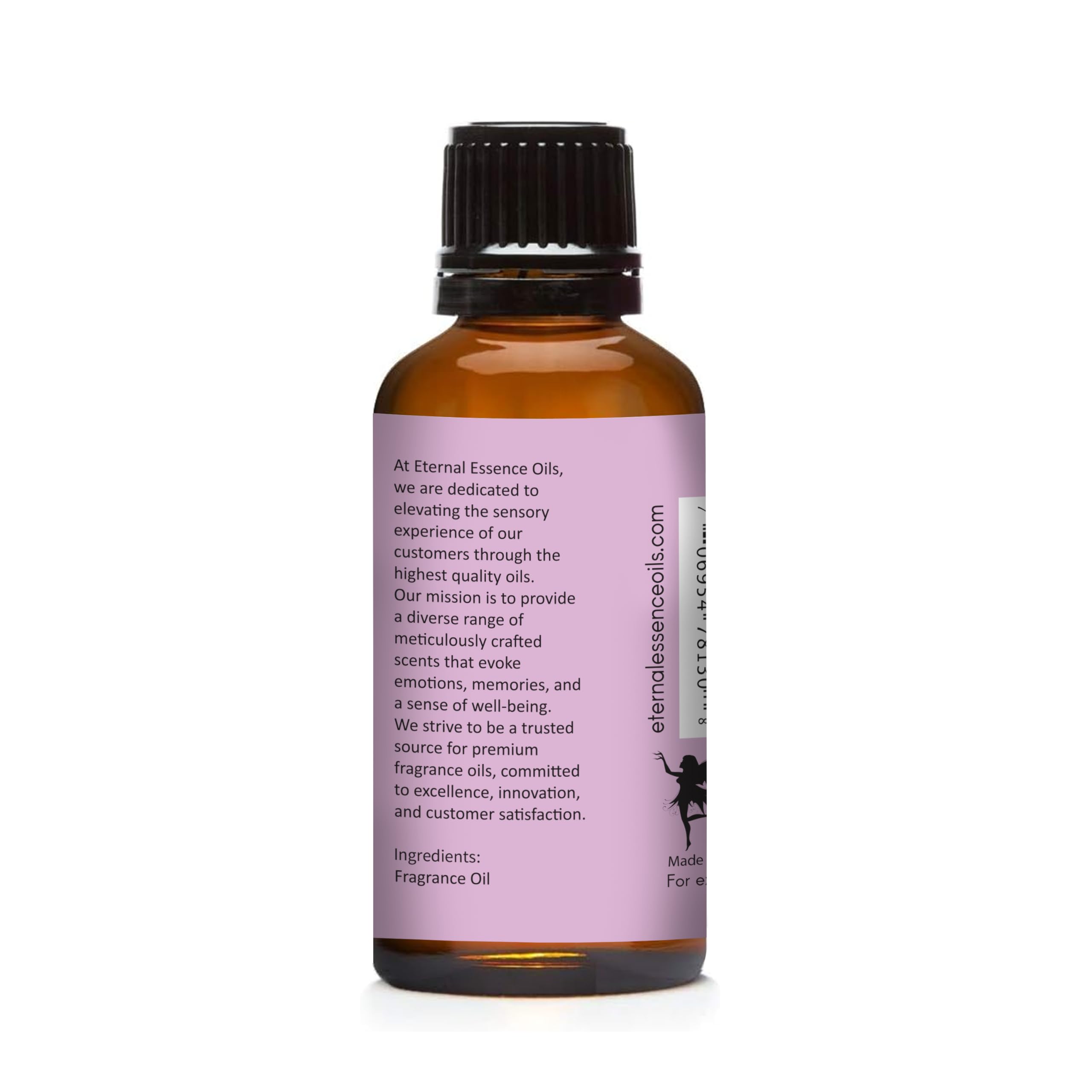 Eternal Essence Enchanted Orchid envase vidrio ambar: protege fragancias delicadas.