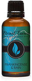 Eternal Essence Oils Frankincense & Rain, frasco ámbar para velas y jabones artesanales.