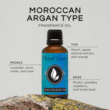 Eternal Essence Oils, notas superiores afrutadas de argán marroquí para ambientación.
