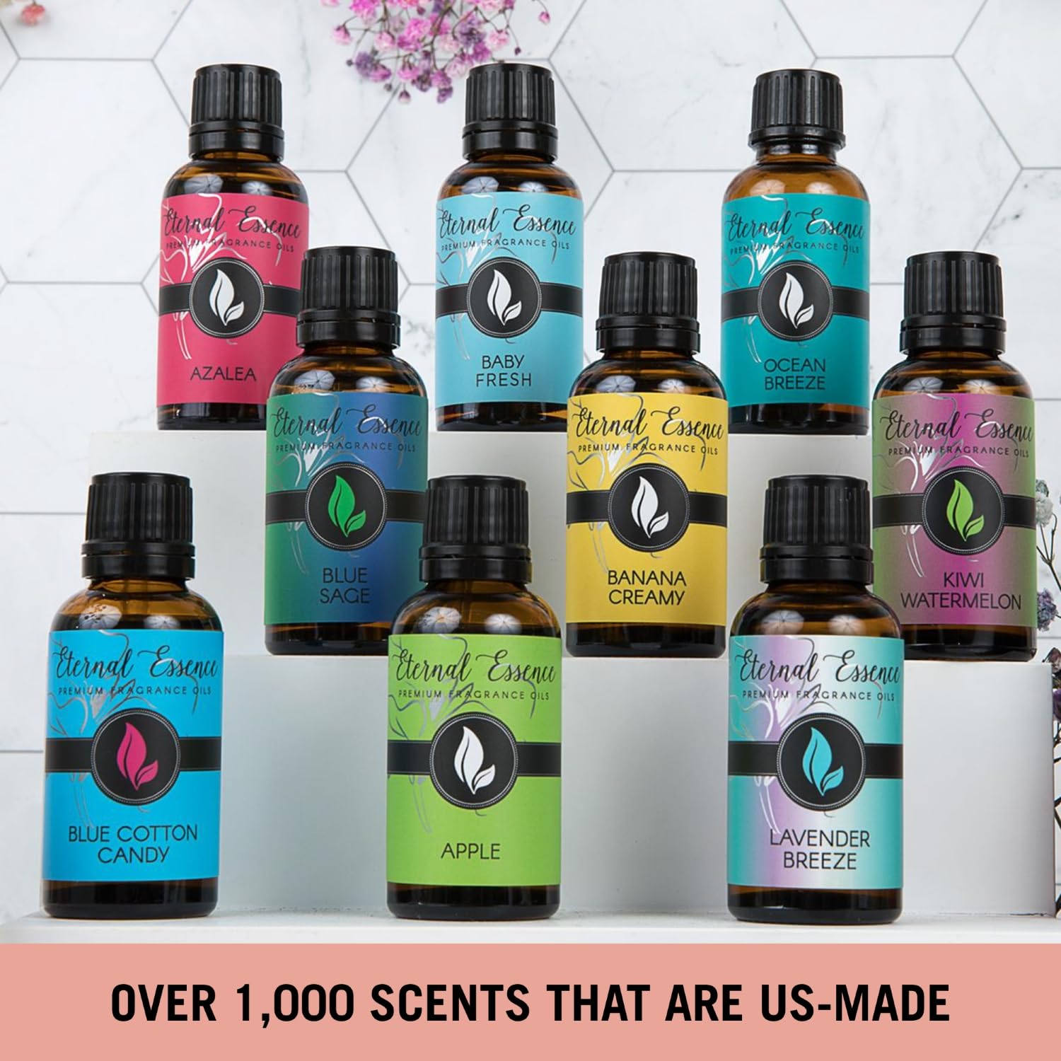 Frasco ámbar Eternal Essence Oils Brisa Oceánica para cuidado de la piel.