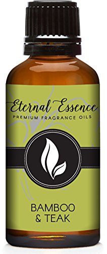 Eternal Essence Oils Bamboo y Teak: gotero en frasco ambar para difusores y velas