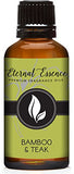 Eternal Essence Oils Bamboo y Teak: gotero en frasco ambar para difusores y velas