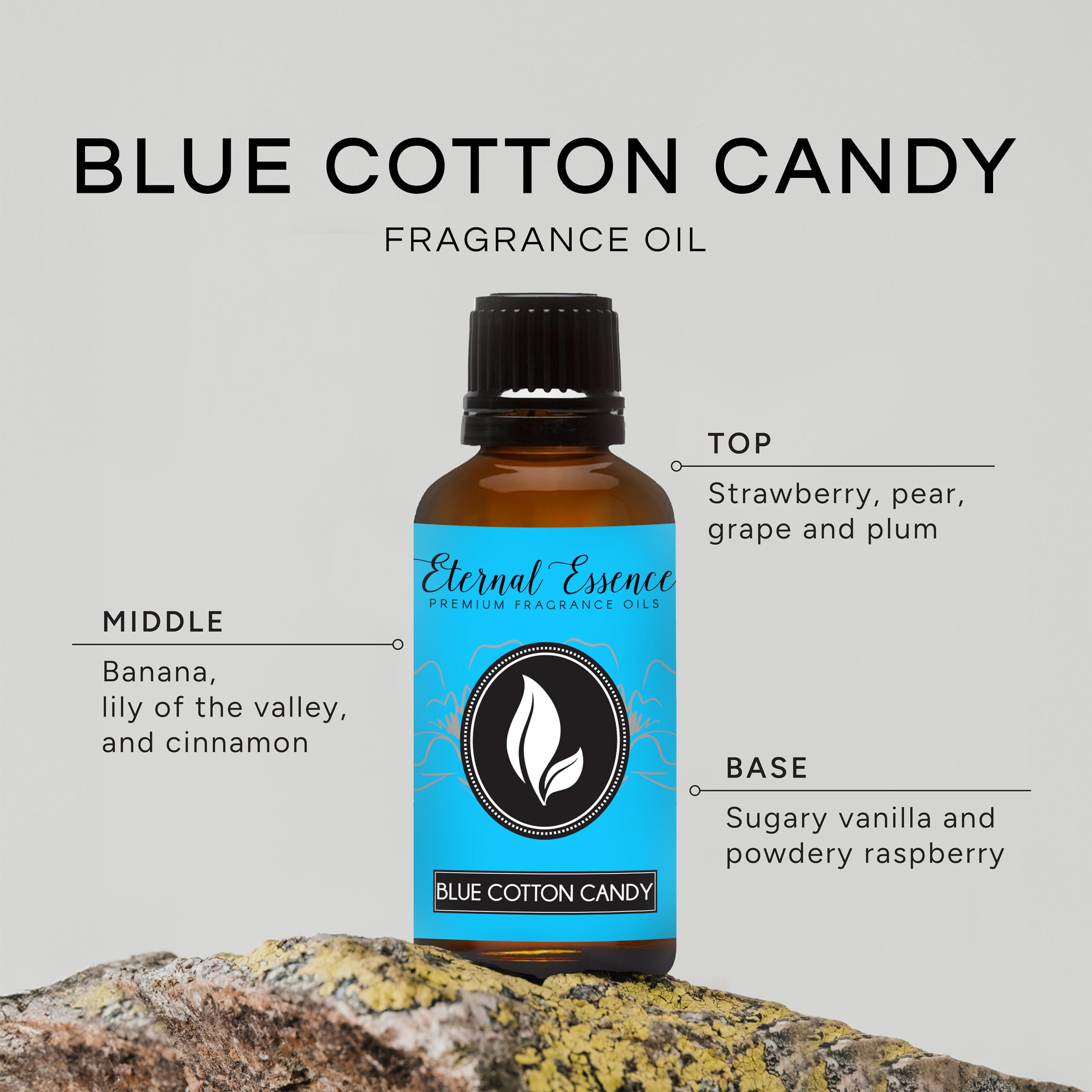 Fragancia azul algodón de azúcar de Eternal Essence Oils para difusores