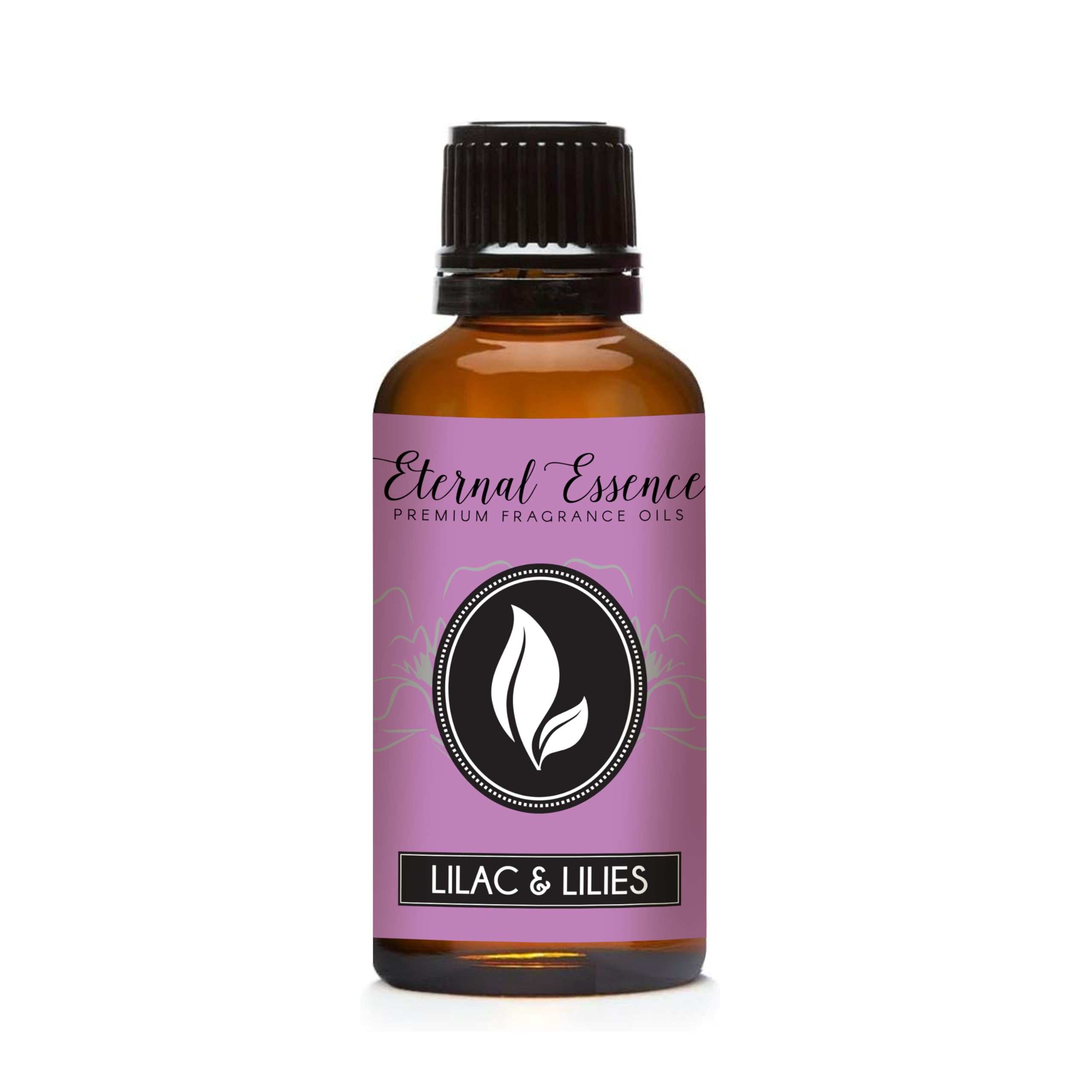 Eternal Essence Oils Lila y Lirios en botella ámbar para perfumar proyectos caseros