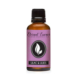 Eternal Essence Oils Lila y Lirios en botella ámbar para perfumar proyectos caseros