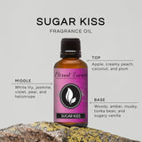 Eternal Essence Oils Sugar Kiss, frasco-vidrio mostrando el recipiente de fragancia.