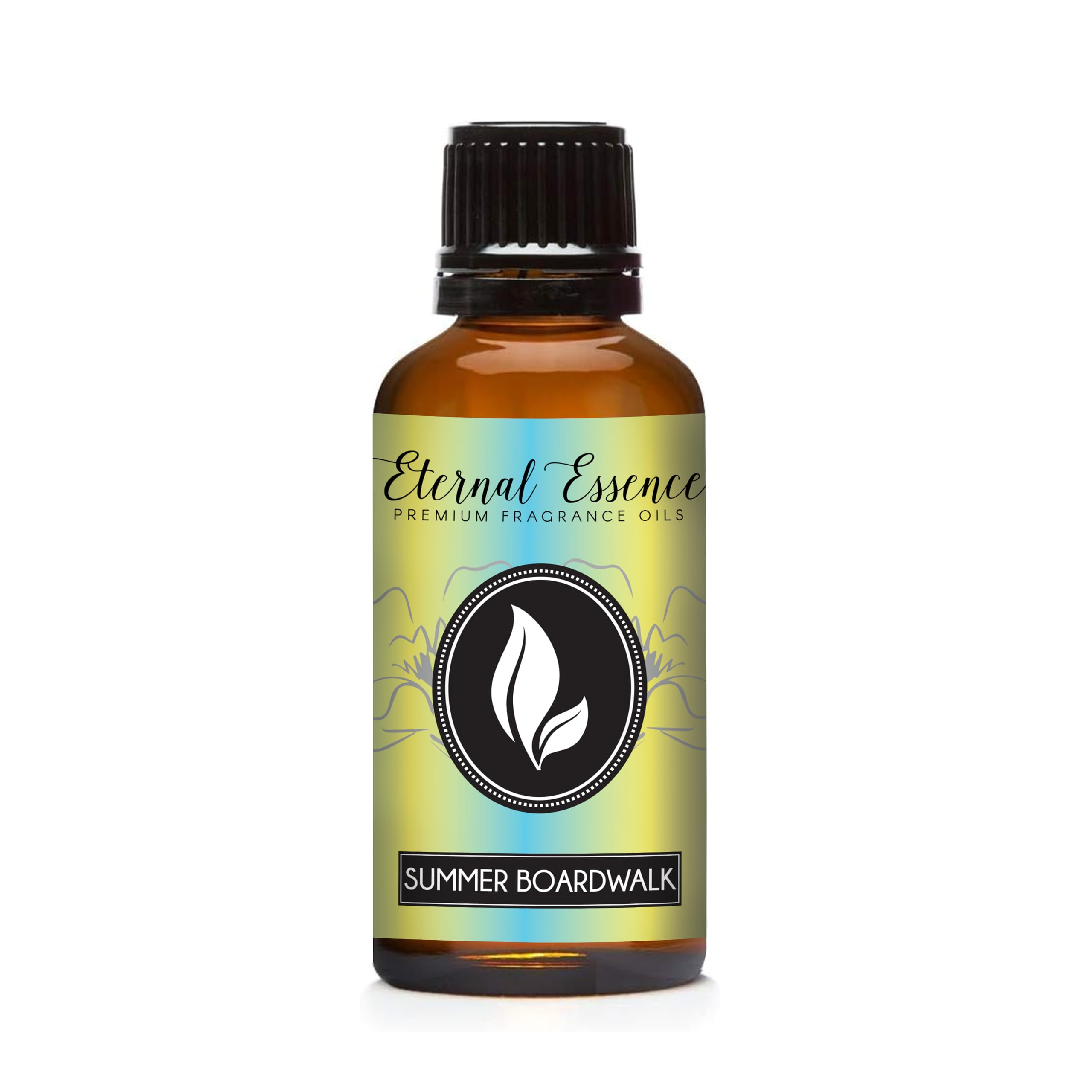 Eternal Essence Oils Summer Boardwalk, botella ámbar de 30 ml, ideal para ambientar espacios con aroma suave.
