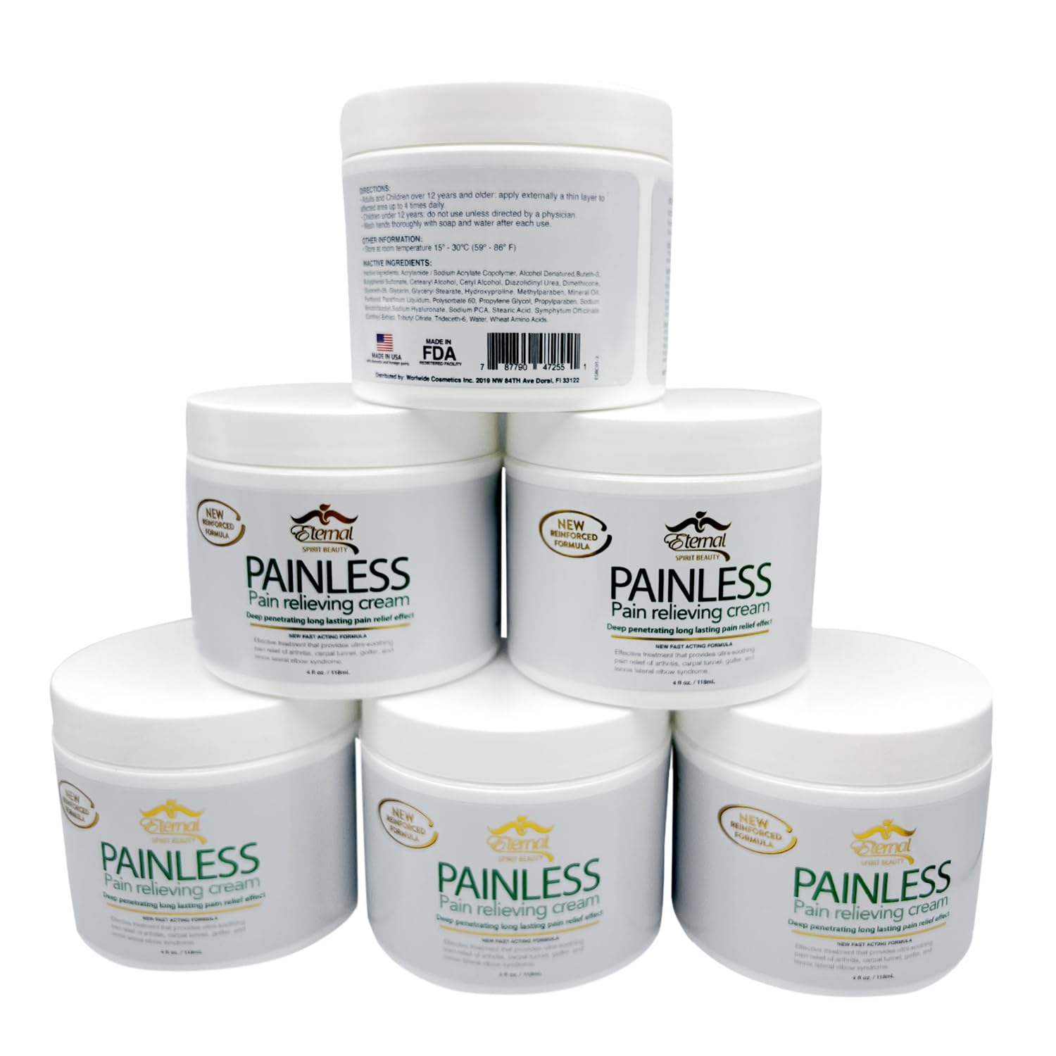 Eternal Spirit Beauty crema aliviadora indolora, textura suave para absorción rápida.