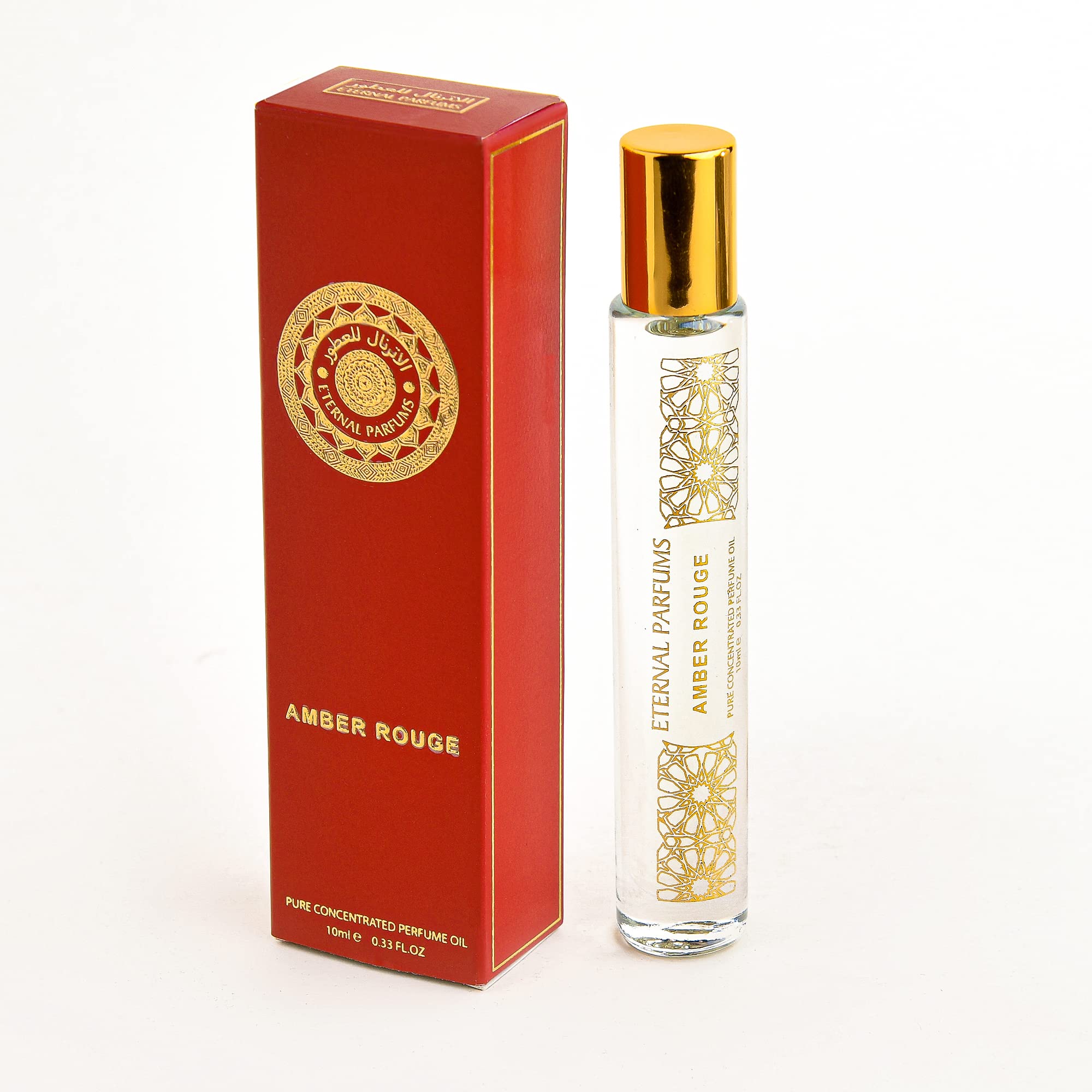 Eternal Parfums roll-on lujo Dubai frasco, aroma duradero para uso diario.