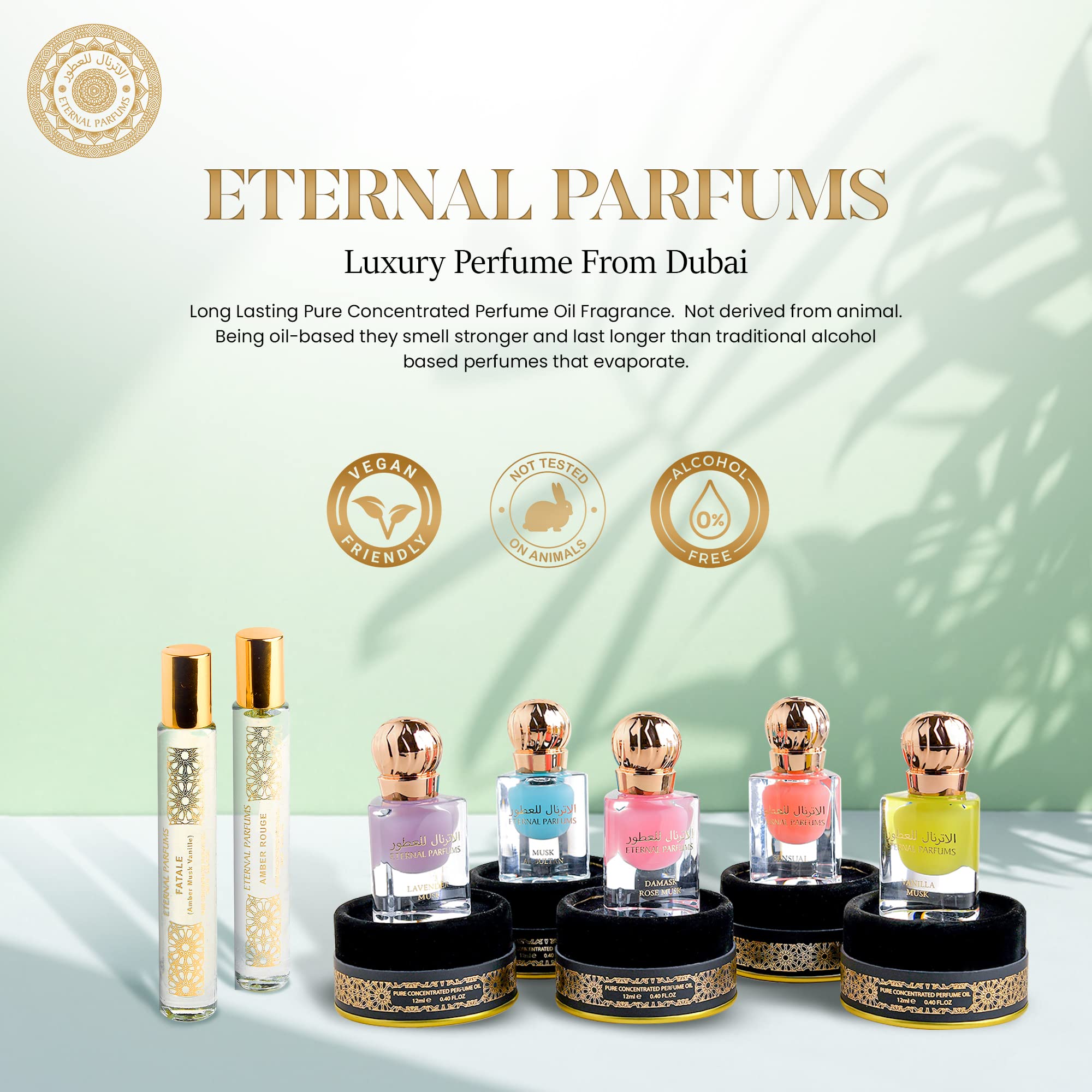 Eternal Parfums nota floral-woody, perfume unisex para hombres y mujeres.