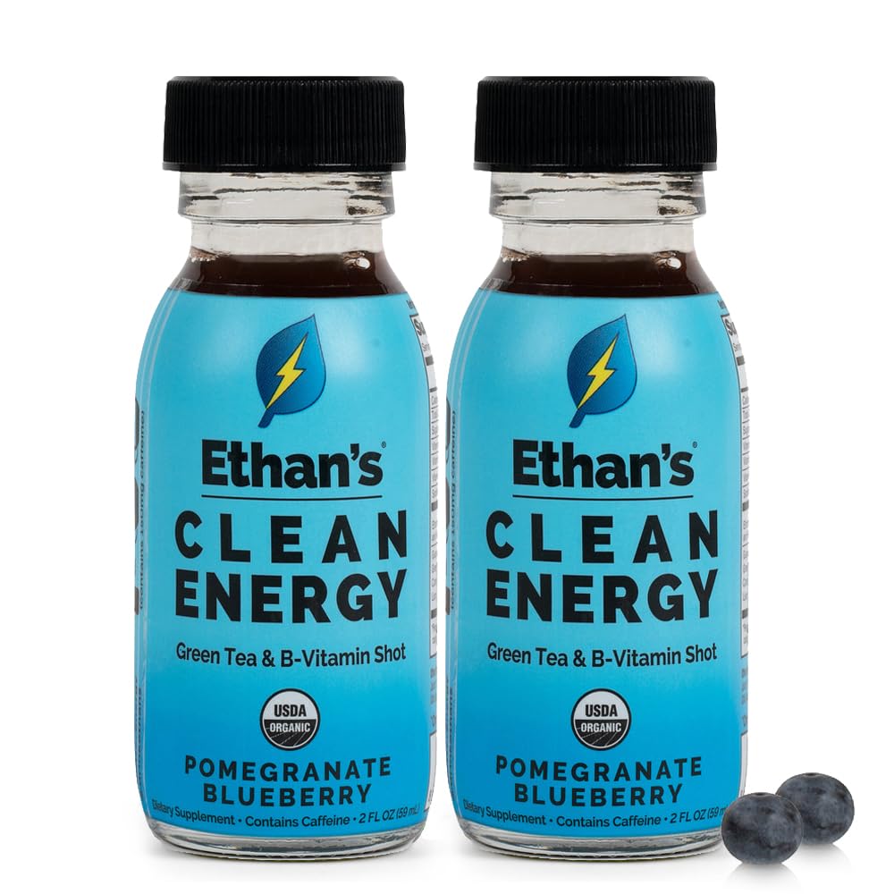 Ethan's granada-arandano, frasco de 2oz para energia rapida y sabor natural