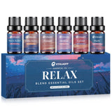 Ethlauff Relax: botellas de aceites esenciales de 10 ml para aromaterapia relajante.