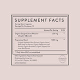 Etiqueta frontal de Arrae Bloat, información clara sobre ingredientes naturales.