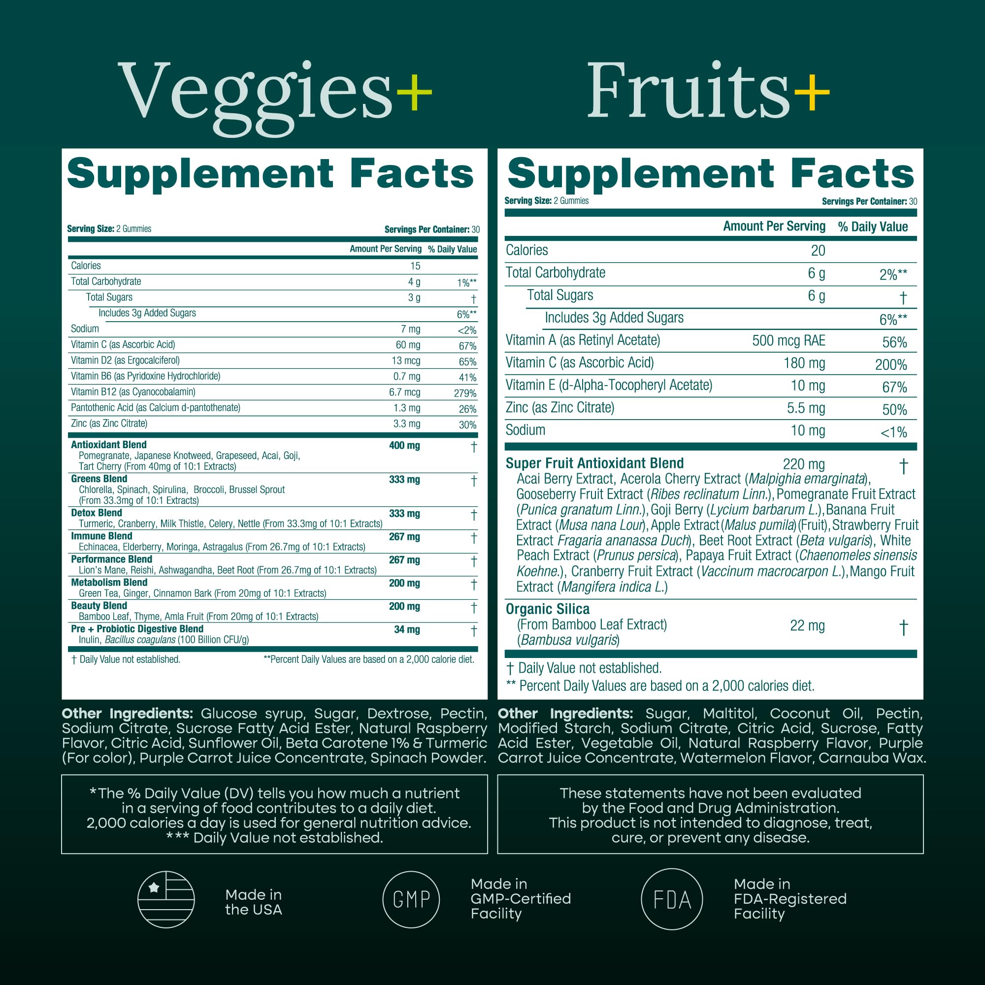 Ingredientes hongos y vegetales de Etta Vita, mezcla nutritiva.