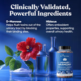 Etiqueta del producto de Eu Natural Armonía Urinaria con D-Mannosa.