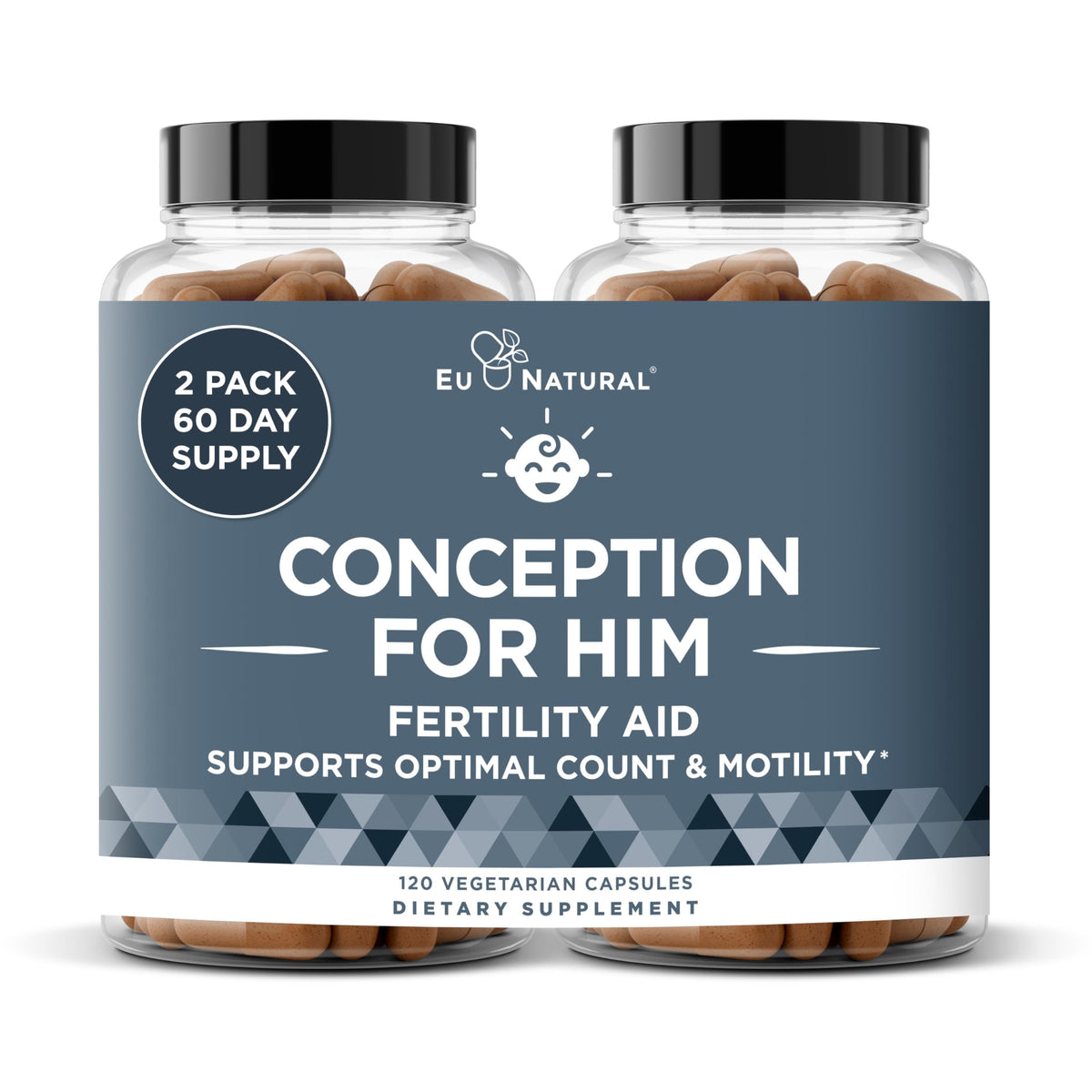 Eu Natural Conception for Him bottle front showing the fertility support product.