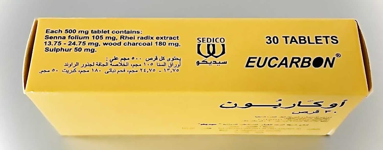 Tabletas Eucarbon 30 evacuacion rápida para apoyo al tránsito intestinal