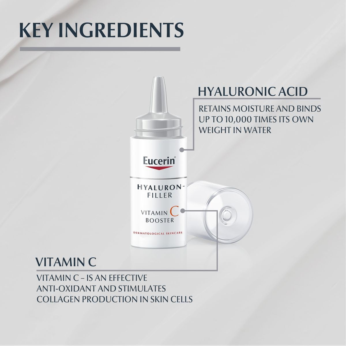 Textura cremosa de Eucerin Hyaluron-Filler Vitamina C Booster