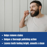 Eucryl menta fresca dientes brillantes tras uso ligero.
