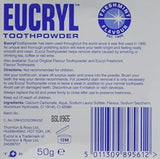 Eucryl menta fresca contenido de 50 g para cuidado bucal diario.