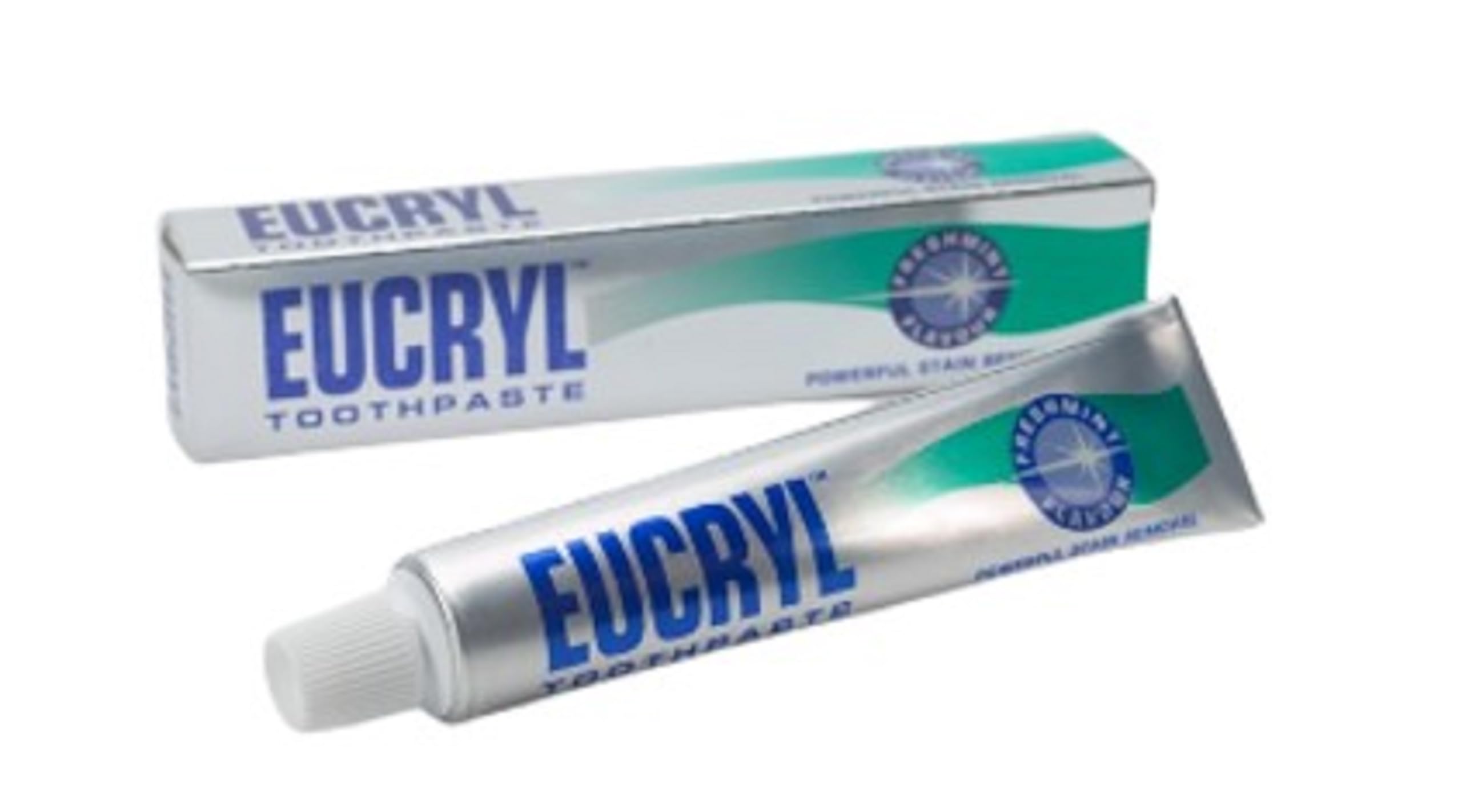 Pasta de dientes Eucryl para fumadores con menta fresca, aliento más fresco.