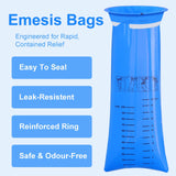 EUKESTON bolsas vomito empacadas individualmente para uso rápido.