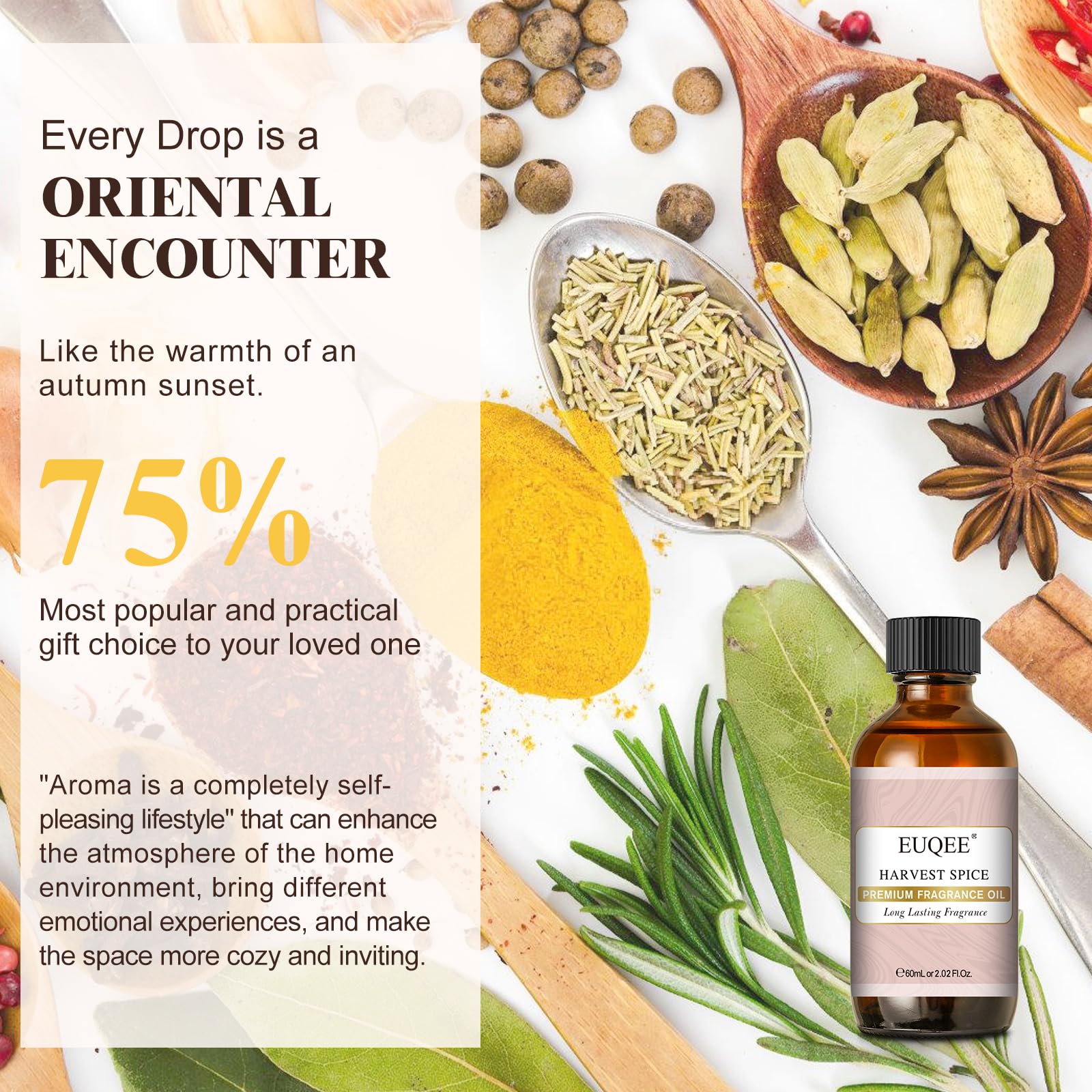 EUQEE Harvest Spice: regalo perfecto para amantes de DIY y aromaterapia.