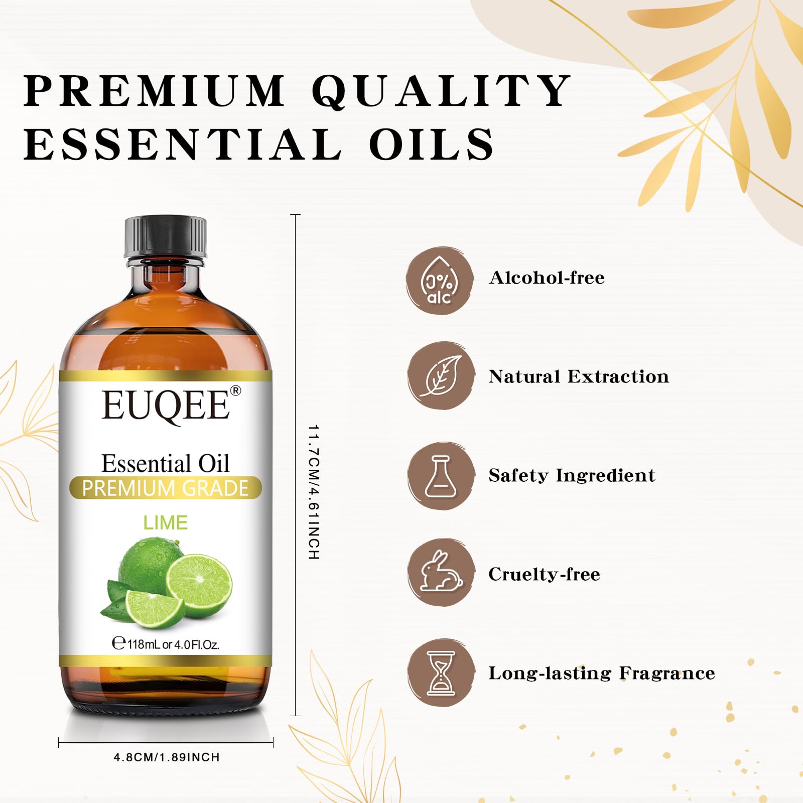 EUQEE aceite esencial de lima para bombas de baño aromáticas.