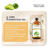 EUQEE aceite esencial de lima con gotero para dosificar cada gota.