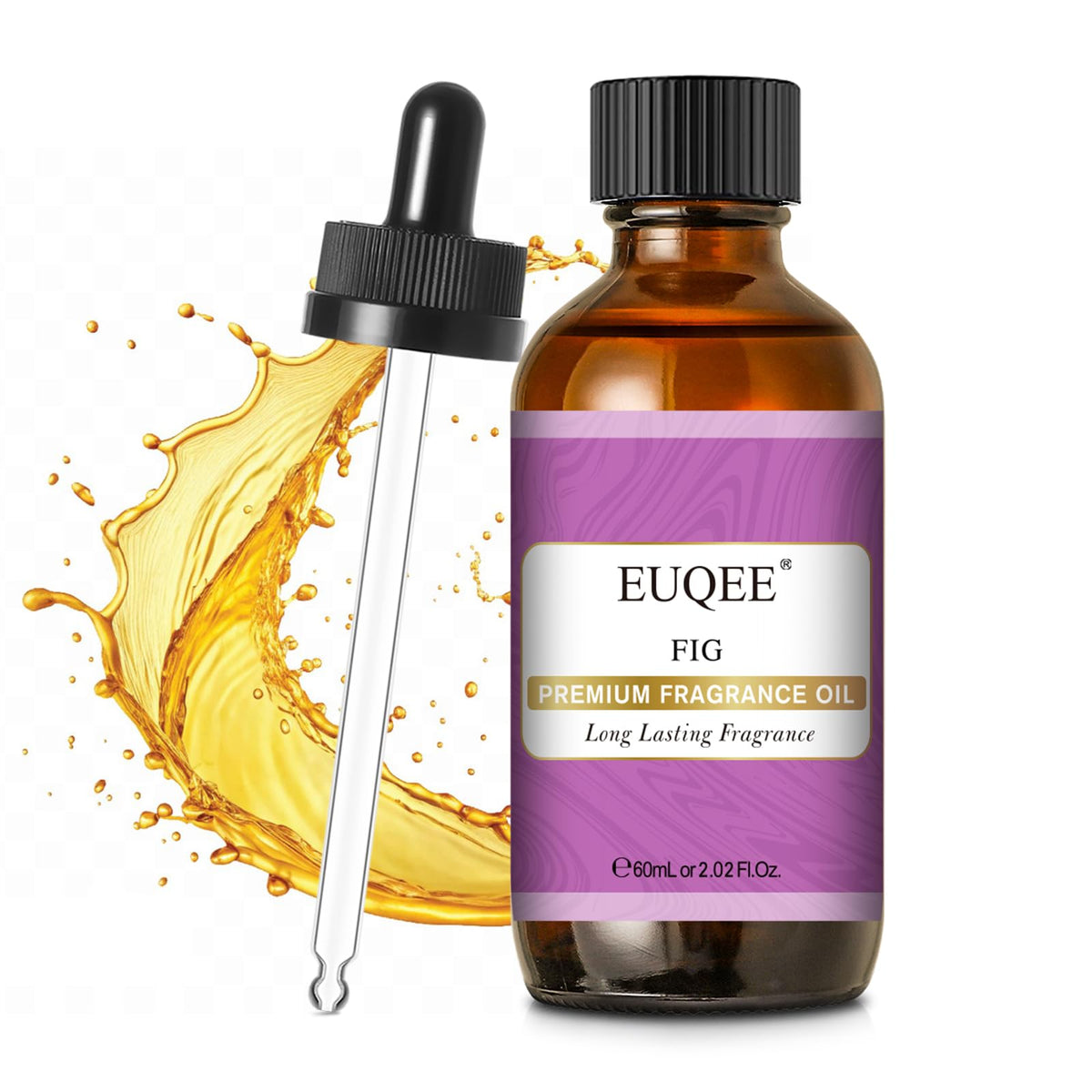EUQEE Aceite fragancia higo, botella-ambar, protege la fragancia de la luz.
