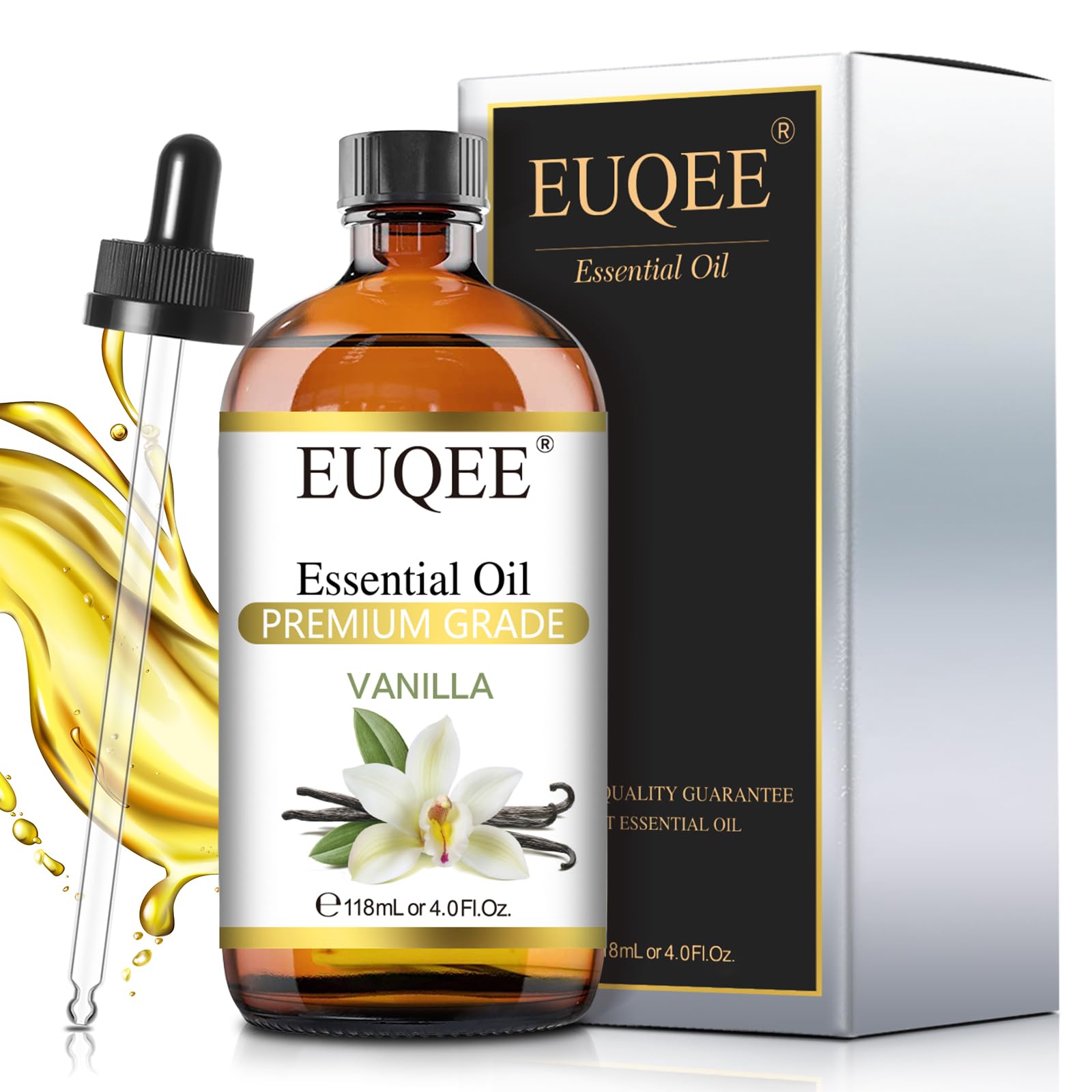 EUQEE aceite de vainilla para difusor, aroma cálido para el ambiente.