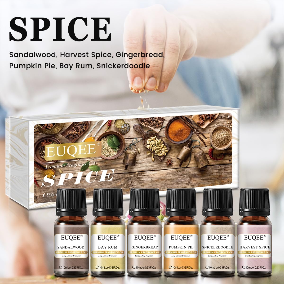 EUQEE Set de regalo de aceites aromáticos, caja elegante para ocasiones especiales.