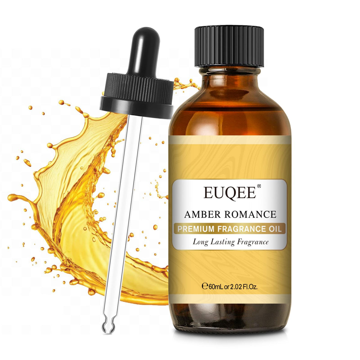 EUQEE Amber Romance, botella de vidrio con gotero para dosificar con precisión