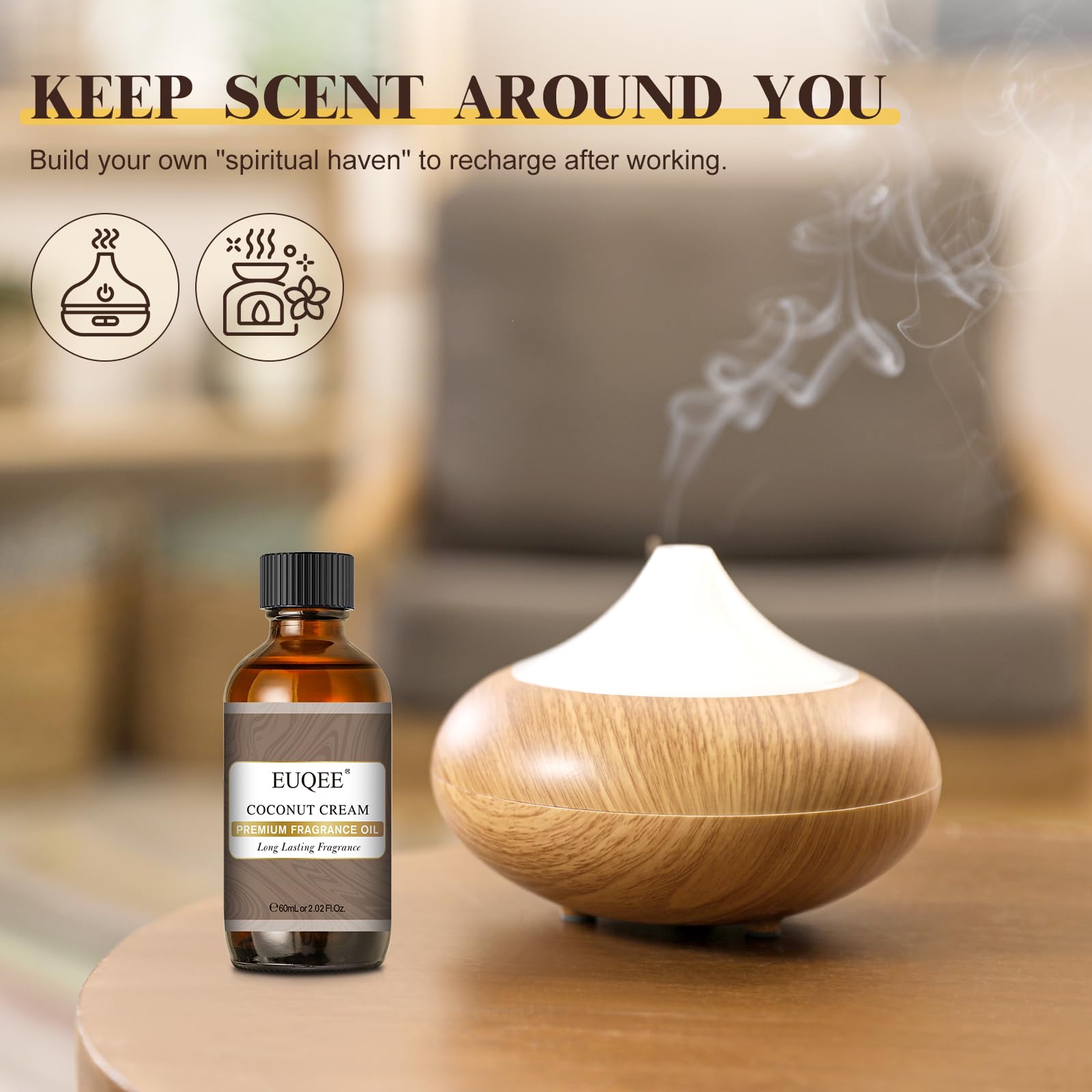 EUQEE Coco Crema: sales de baño con aroma cremoso y relajante.