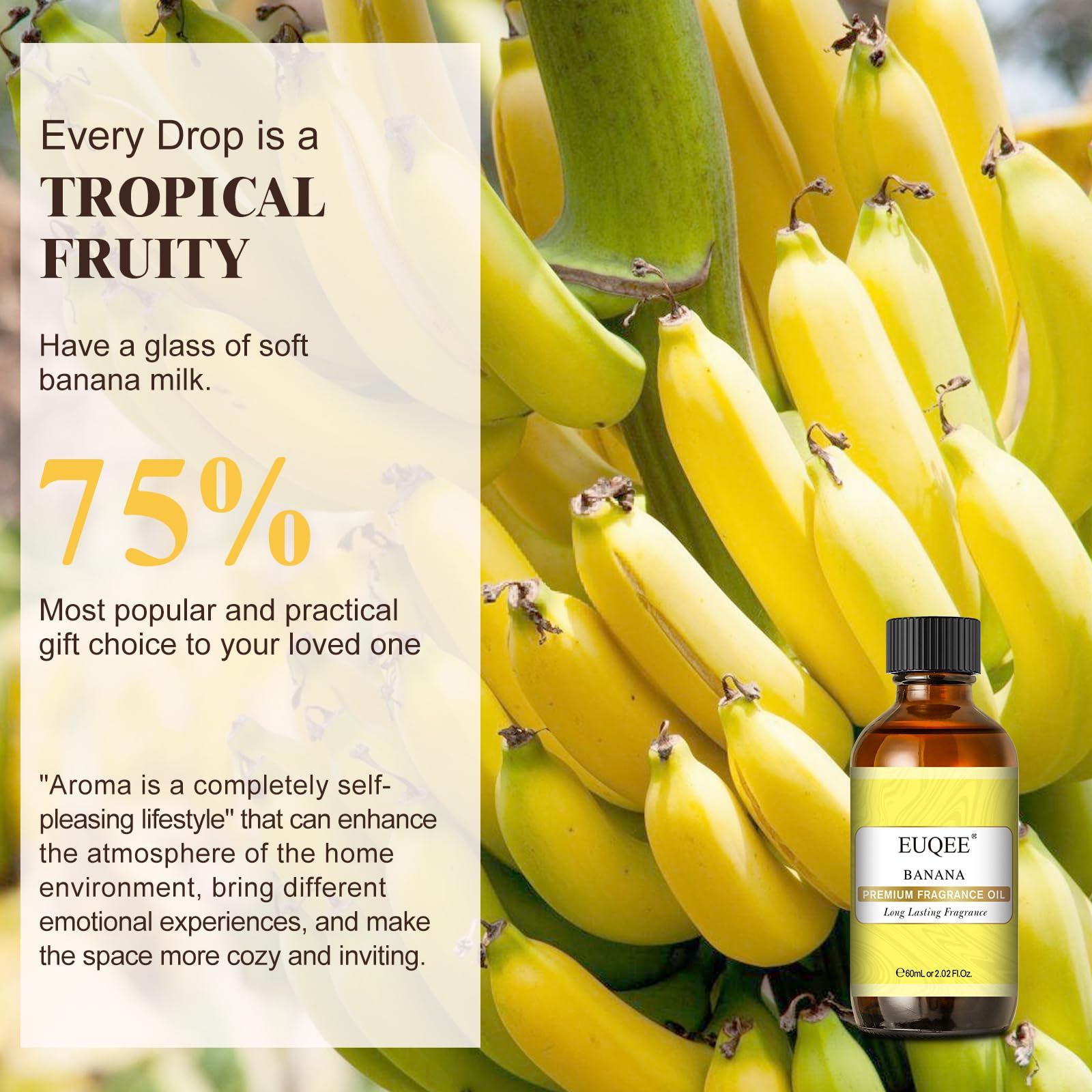 EUQEE banana aroma suave para rituales en casa