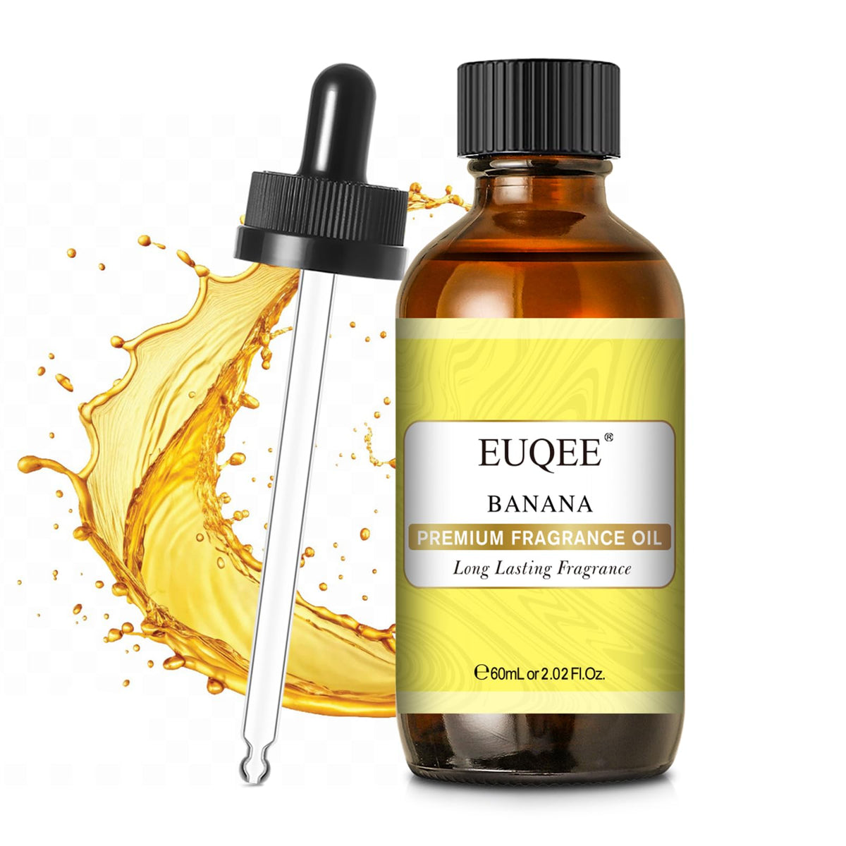 EUQEE fragancia banana en botella ambar para prolongar aroma en difusor