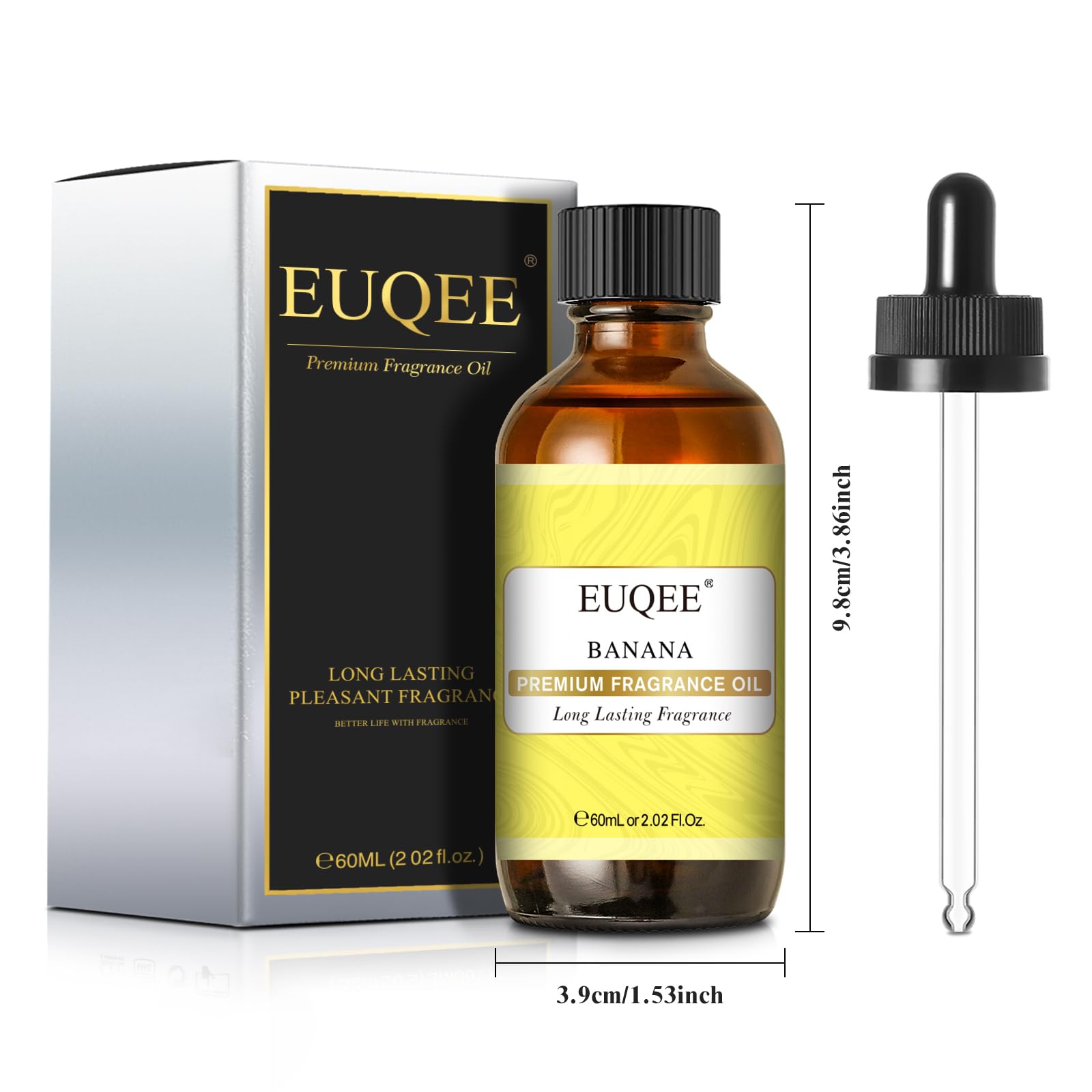 EUQEE banana con cuentagotas para medir dosis exactas en difusor