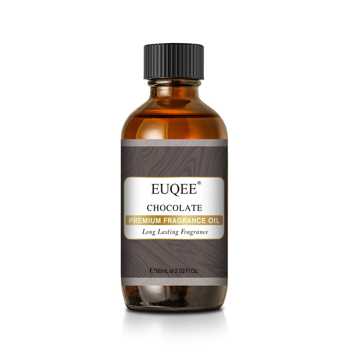 Fragancia EUQEE chocolate en botella ámbar para conservar el aroma.