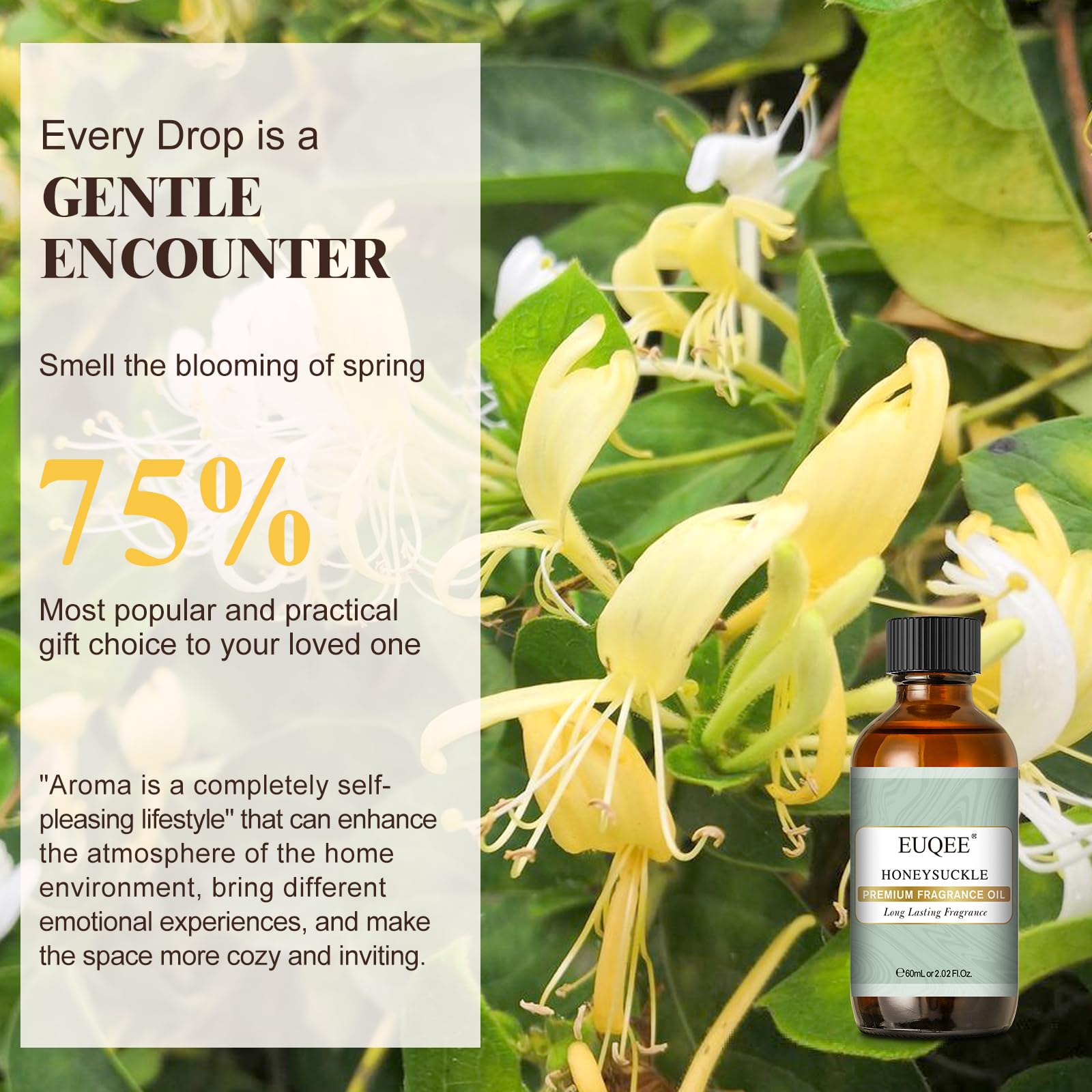 EUQEE madreselva para bombas de baño, aroma relajante